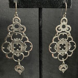 Elegant Sterling Silver Dangle Earrings